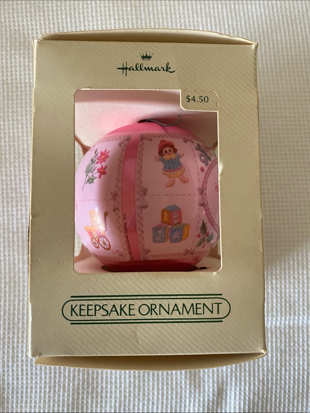 Hallmark 1982 Baby’s 1st Christmas Pink Keepsake Ornament OS - Picture 7 of 10